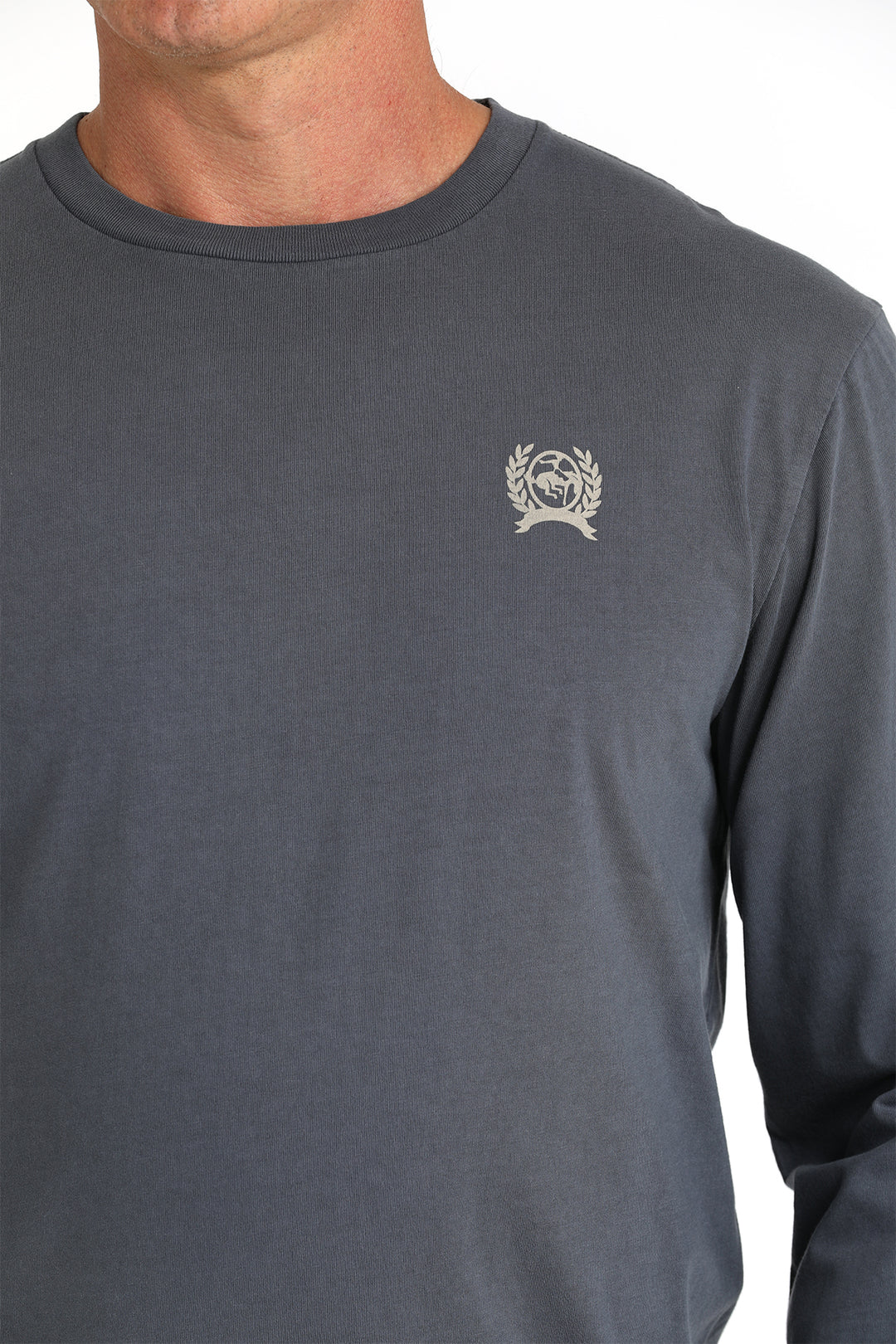 Cinch Men's Blue Logo Long Sleeve Tee