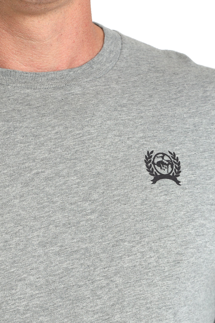 Cinch Men's Gray Logo Long Sleeve Tee