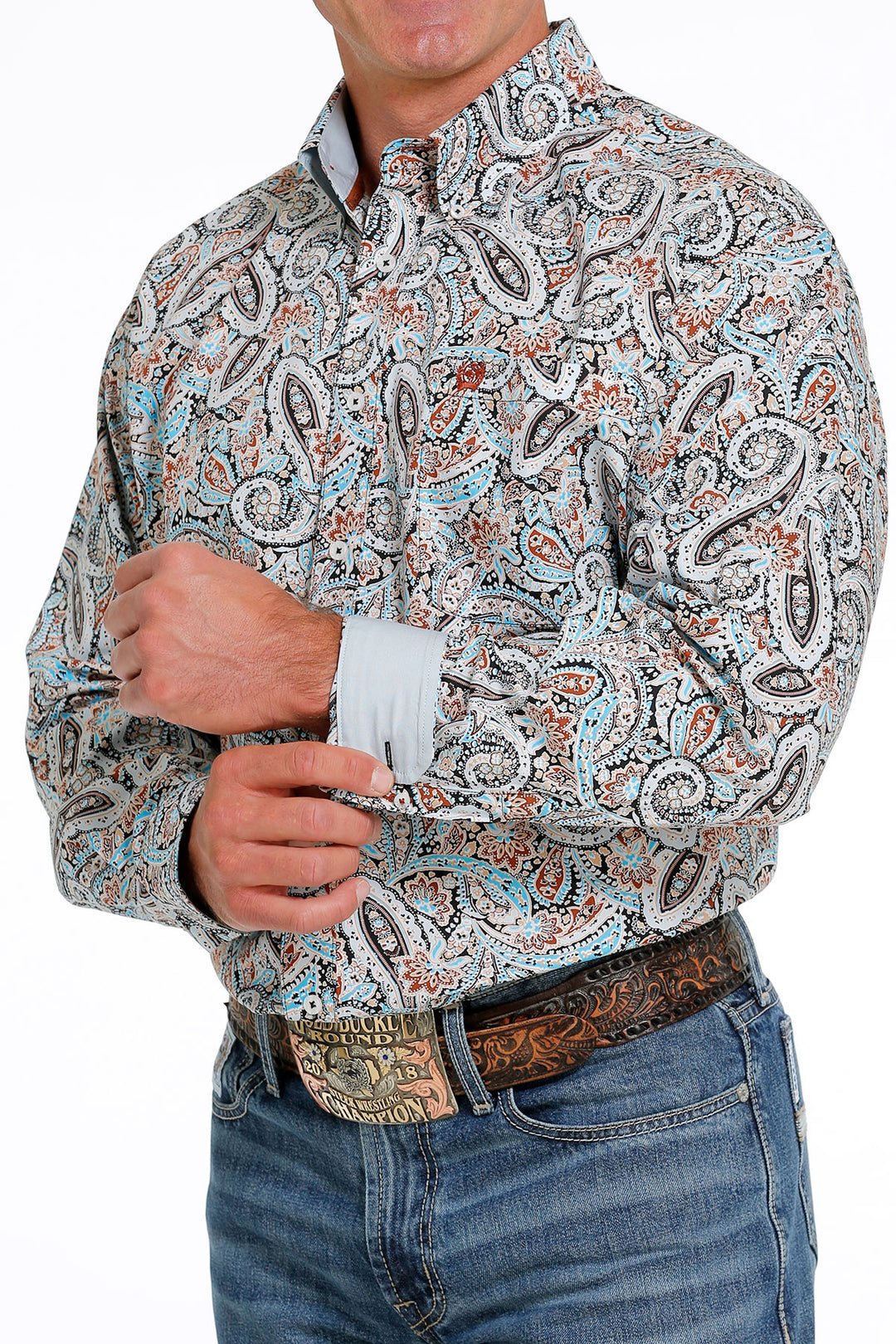 Cinch Men's Paisley Mulitcolored Button Down Western Shirt