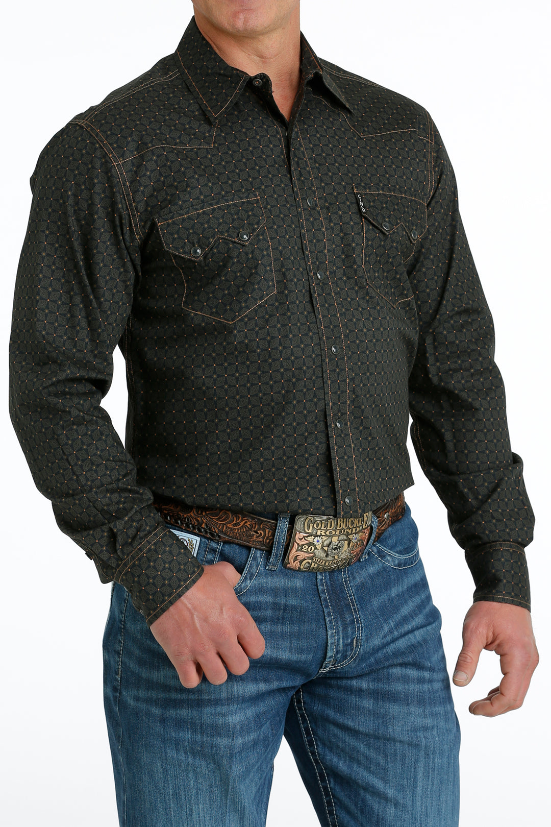 Cinch Men's Black Modern Fit Snap Western Shirt