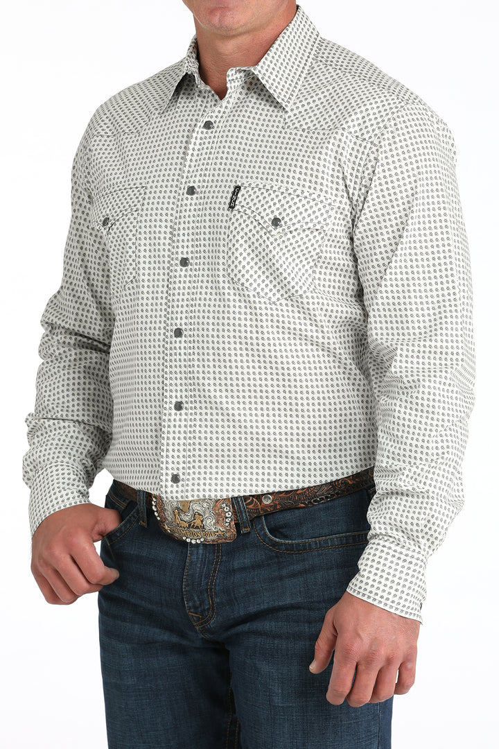 Cinch Men's Cream Modern Fit Snap Down Shirt