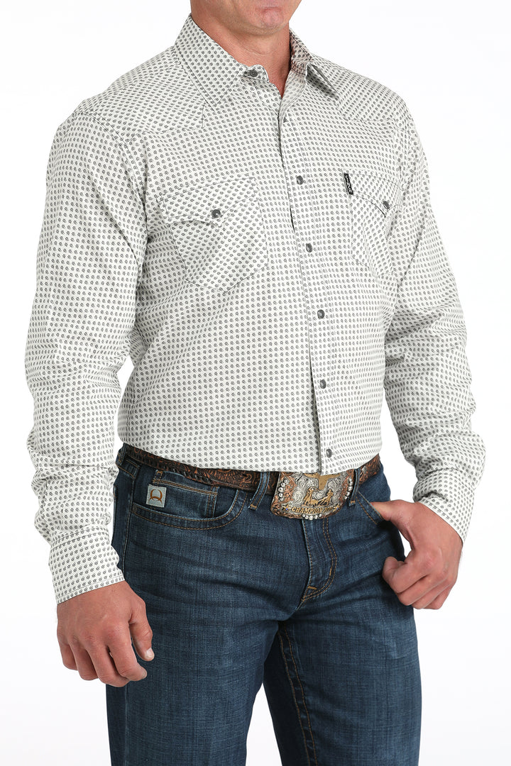 Cinch Men's Cream Modern Fit Snap Down Shirt