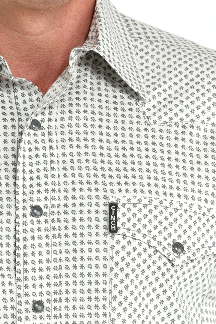 Cinch Men's Cream Modern Fit Snap Down Shirt