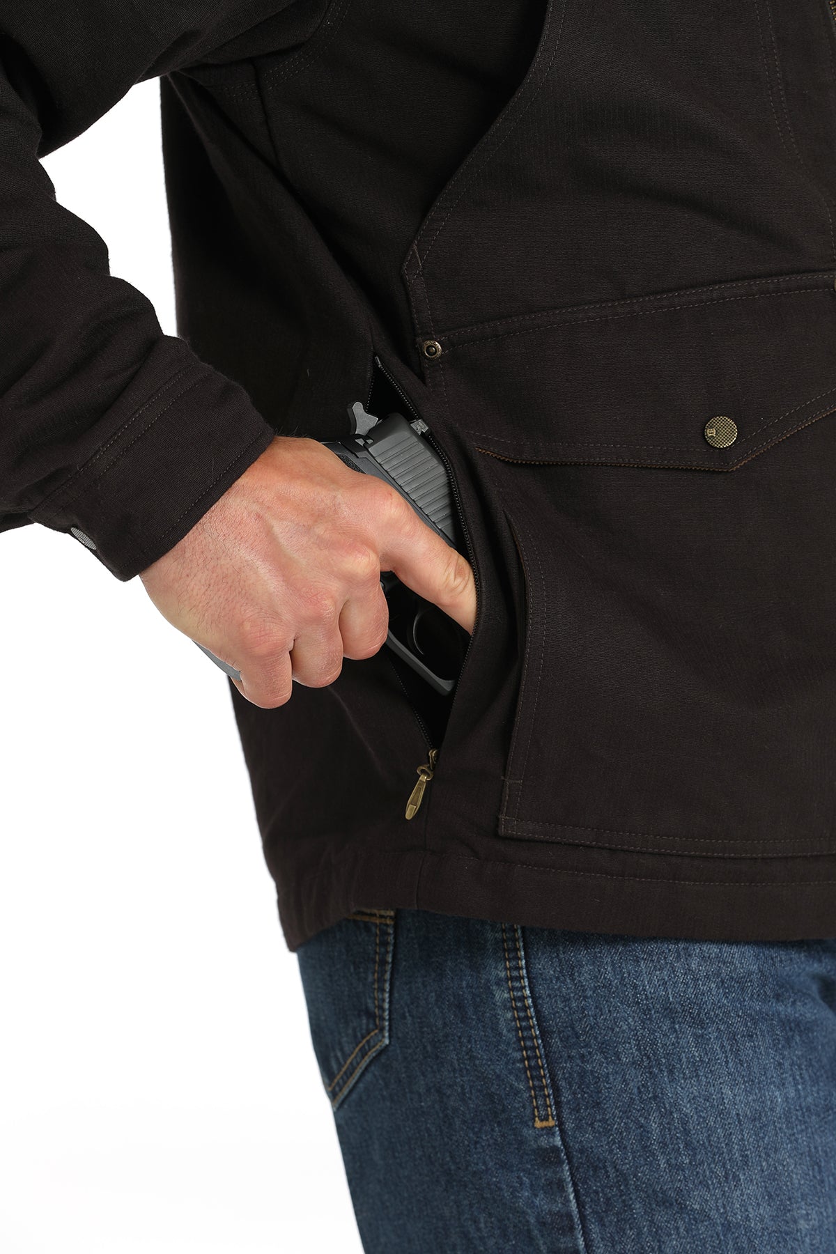 Cinch Men's Brown Concealed Carry Canvas Jacket – West 20