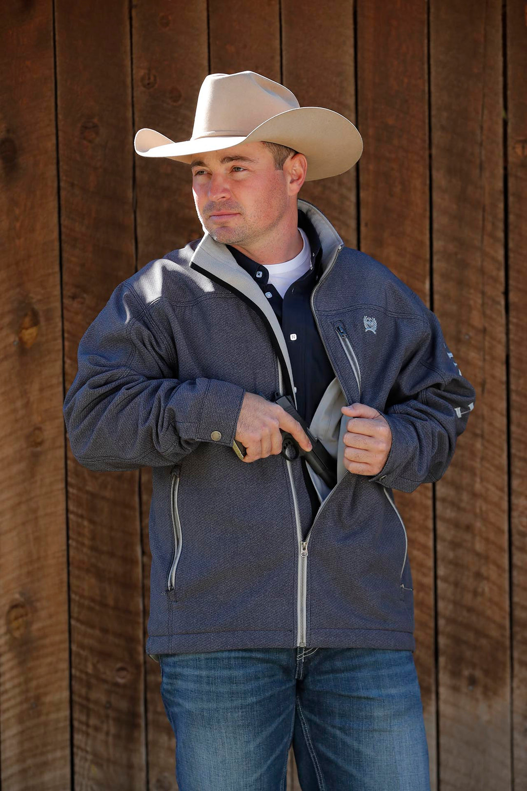 Cinch Men's Gray Concealed Carry Bonded Jacket