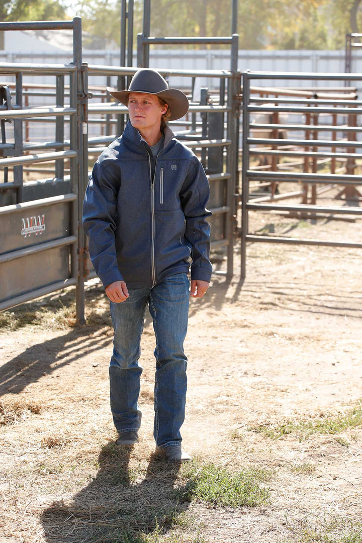 Cinch Men's Navy Concealed Carry Herringbone Bonded Jacket