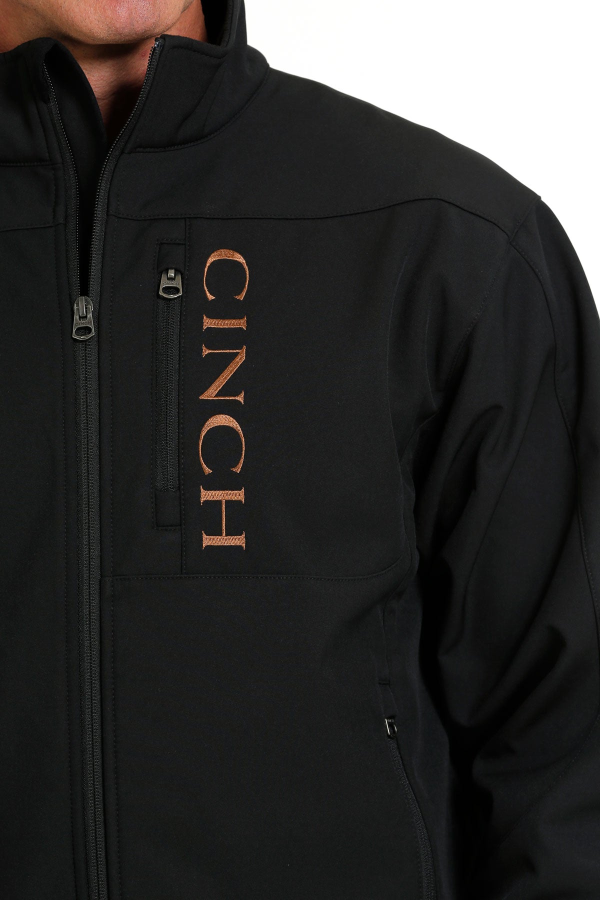 Cinch Men's Black Solid Bonded Jacket