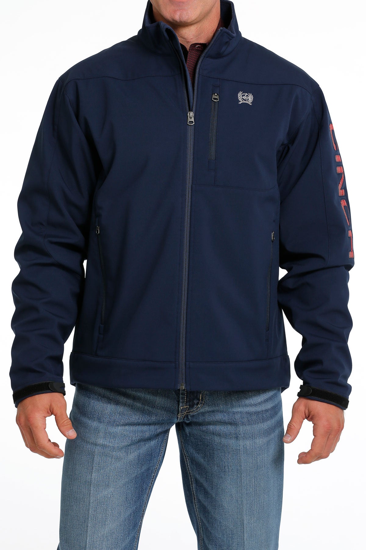 Cinch Men's Navy Solid Bonded Jacket – West 20 Saddle Co.