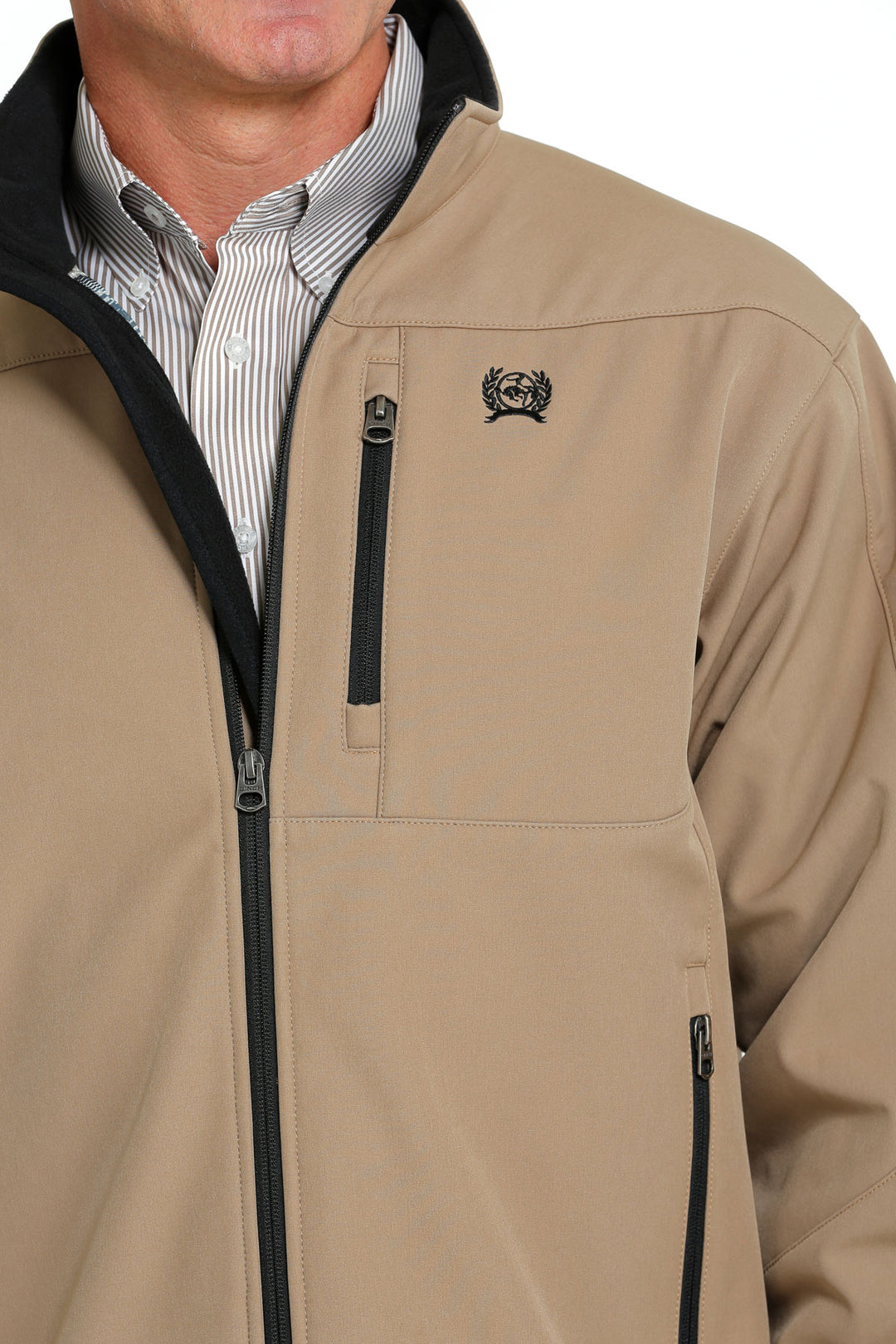 Cinch Men's Brown Solid Bonded Jacket