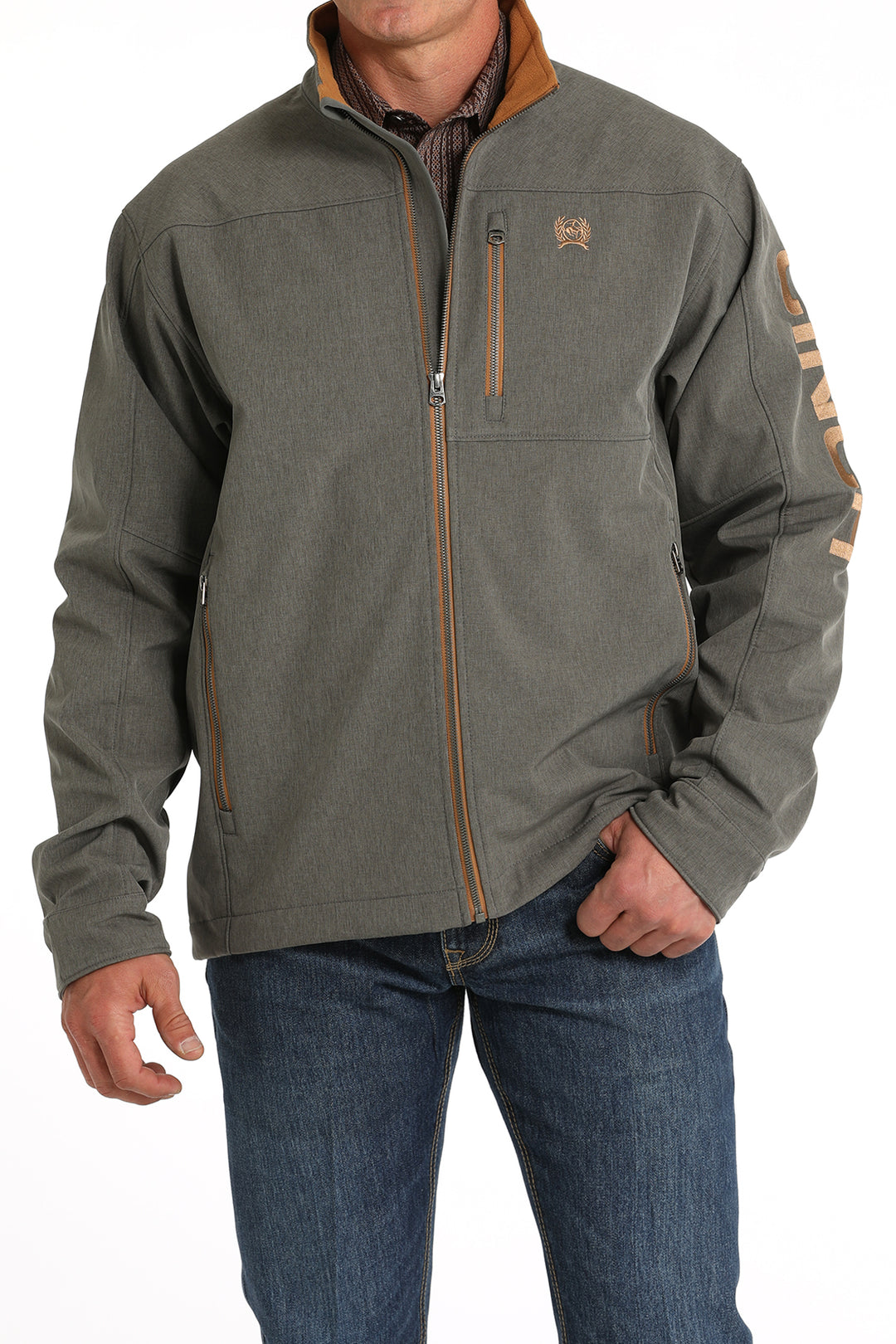 Cinch Men's Charcoal and Copper Bonded Jacket