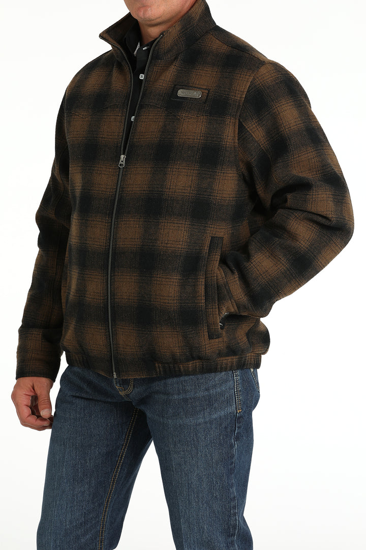 Cinch Men's Brown Plaid Concealed Carry Western Jacket