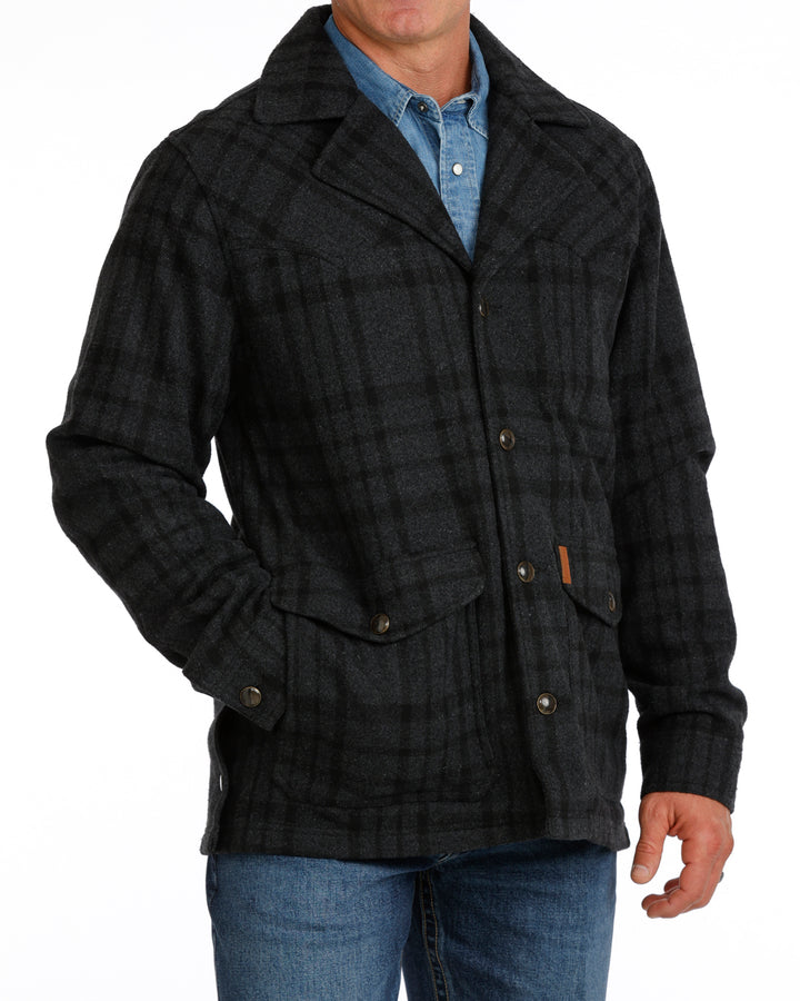 Cinch Men's Black Jacquard Wooly Ranch Coat