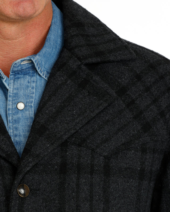 Cinch Men's Black Jacquard Wooly Ranch Coat