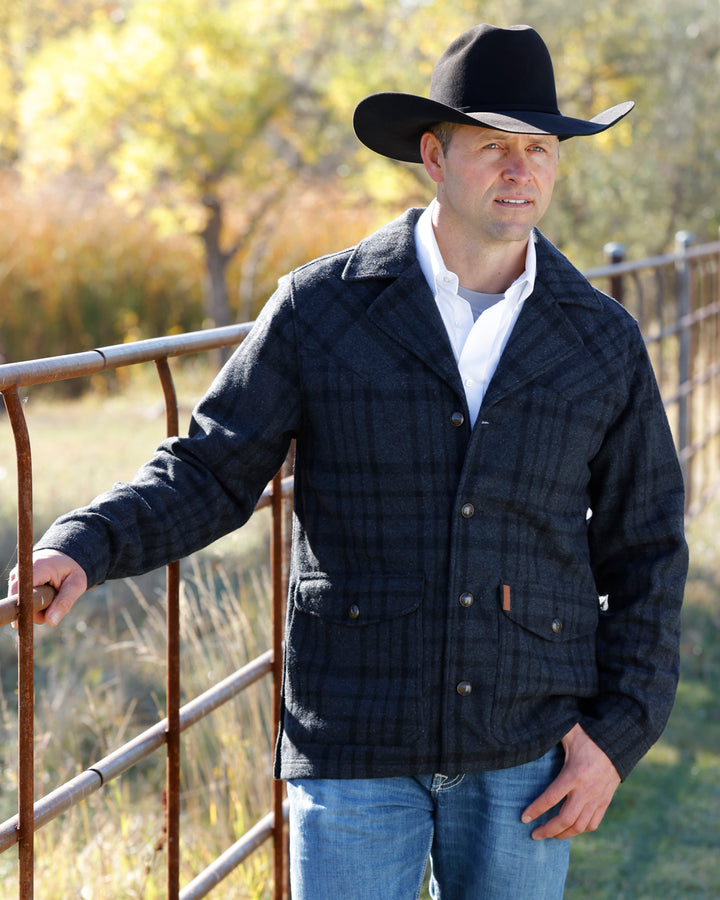 Cinch Men's Black Jacquard Wooly Ranch Coat