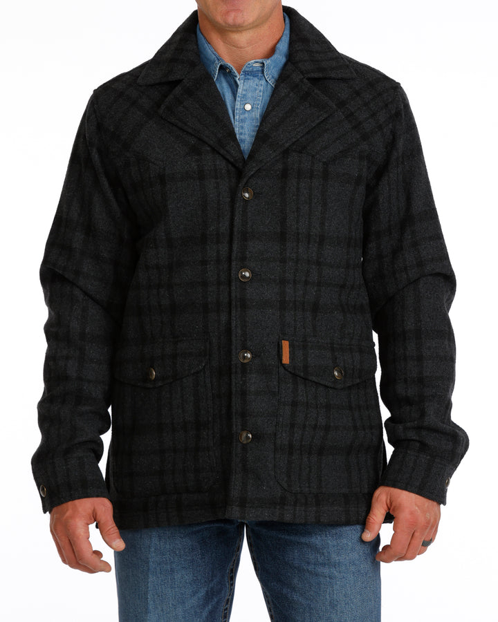 Cinch Men's Black Jacquard Wooly Ranch Coat