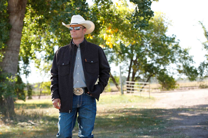 Cinch Men's Brown Knit Shirt Jacket