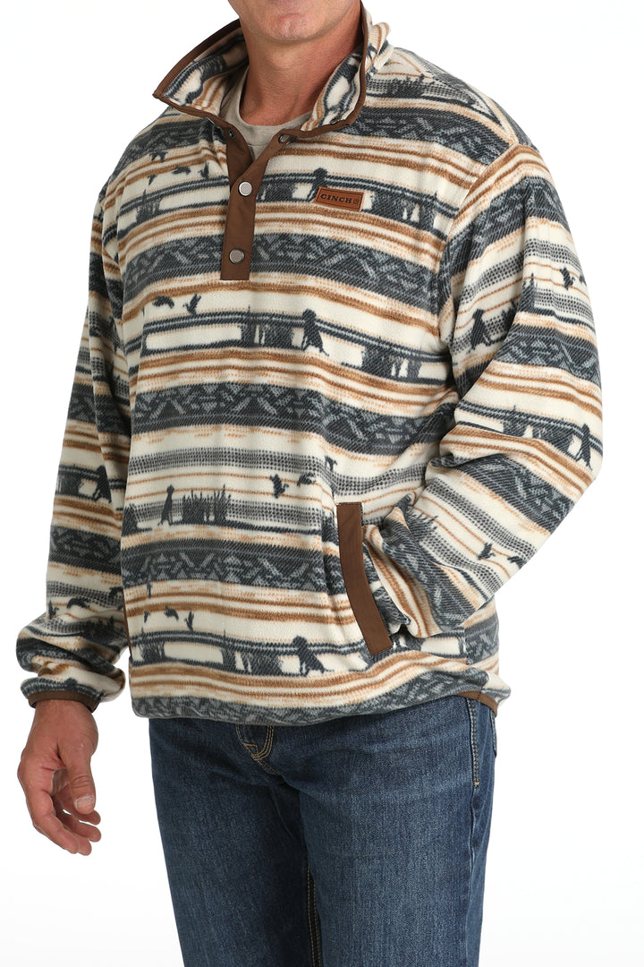 Cinch Men's Cream Duck Hunter Fleece Pullover