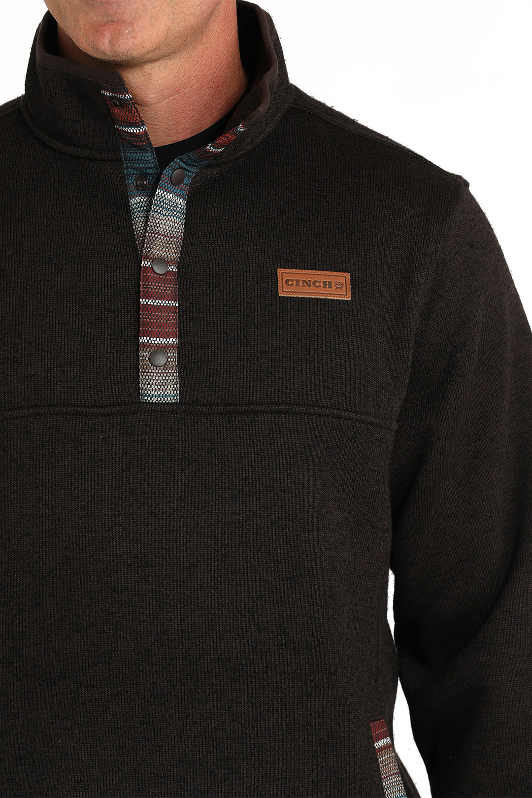 Cinch Men's Brown Sweater Knit Pullover