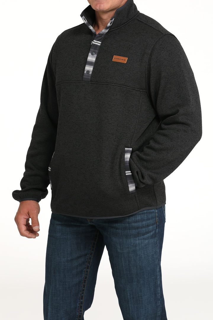 Cinch Men's Charcoal Sweater Knit Pullover
