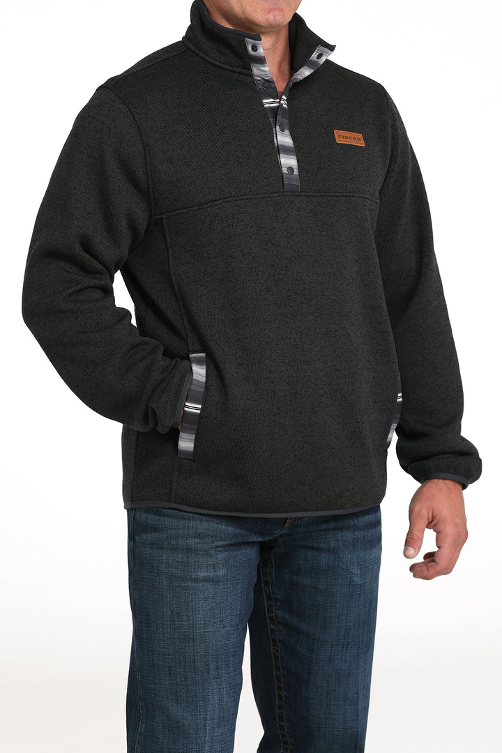 Cinch Men's Charcoal Sweater Knit Pullover