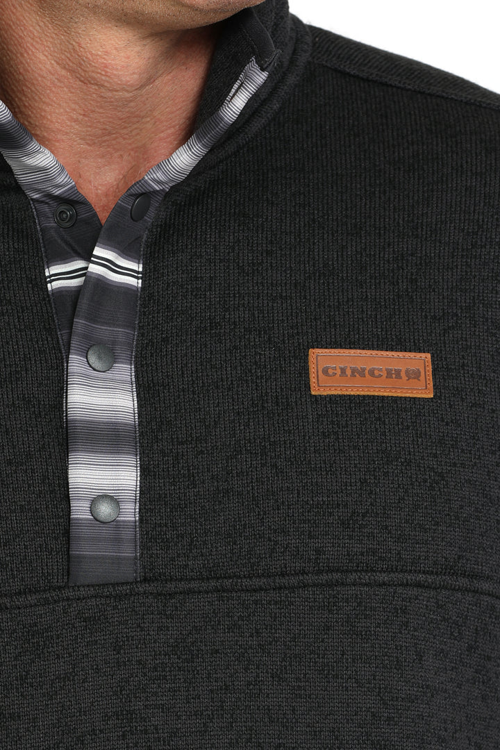 Cinch Men's Charcoal Sweater Knit Pullover