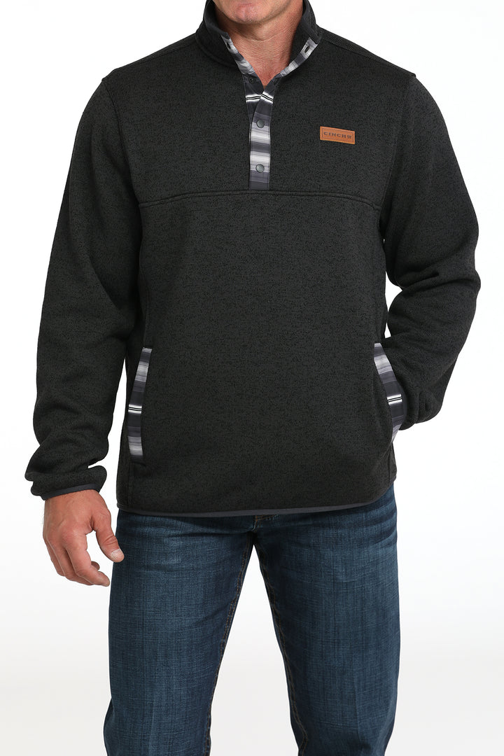 Cinch Men's Charcoal Sweater Knit Pullover