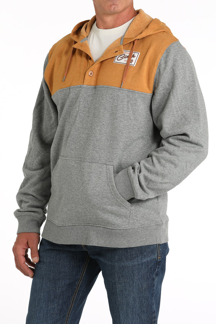 Cinch Men's Gray Color Blocked Hoodie