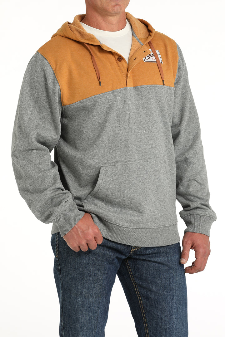 Cinch Men's Gray Color Blocked Hoodie