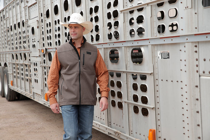 Cinch Men's Brown Softshell Vest