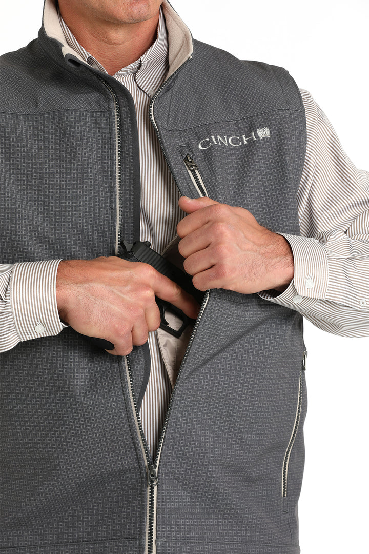 Cinch Men's Gray Concealed Carry Bonded Vest