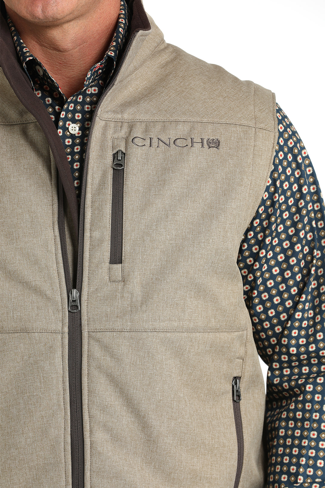 Cinch Men's Stone Gray Concealed Carry Bonded Vest