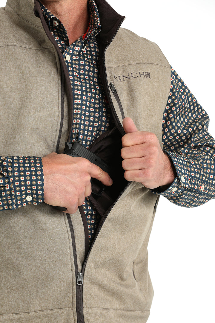 Cinch Men's Stone Gray Concealed Carry Bonded Vest