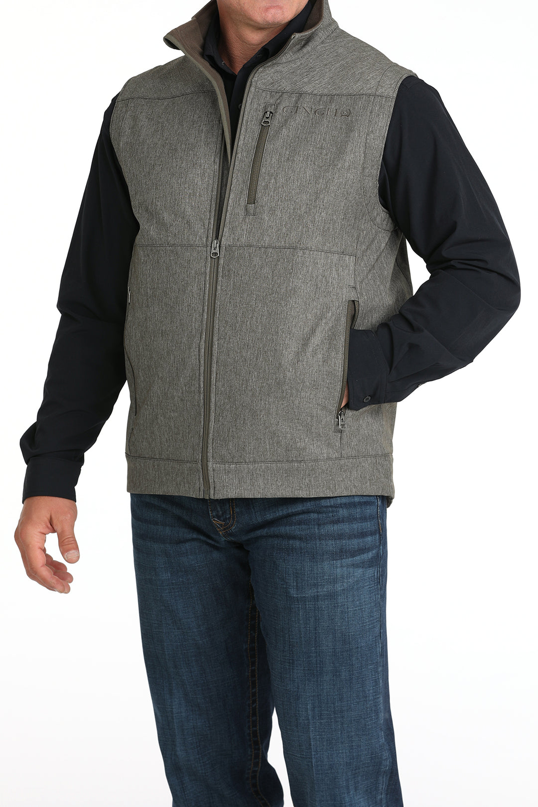Cinch Men's Olive Concealed Carry Bonded Vest