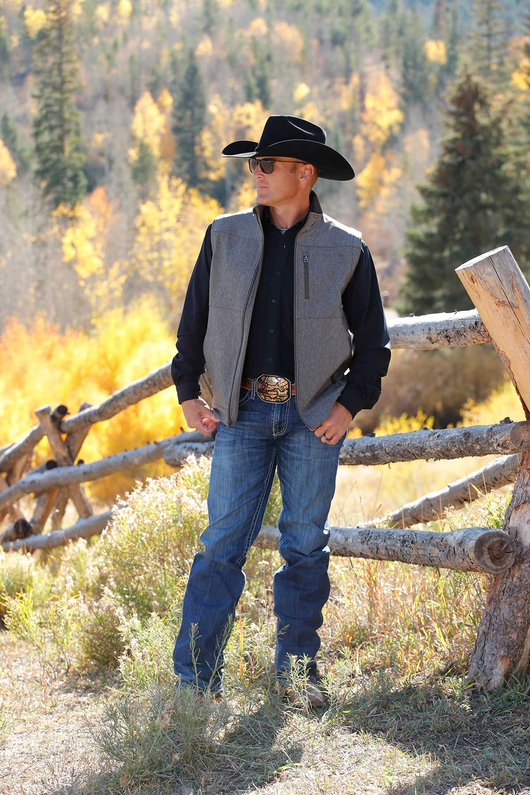 Cinch Men's Olive Concealed Carry Bonded Vest