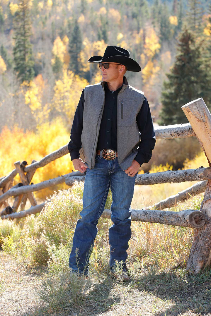 Cinch Men's Olive Concealed Carry Bonded Vest