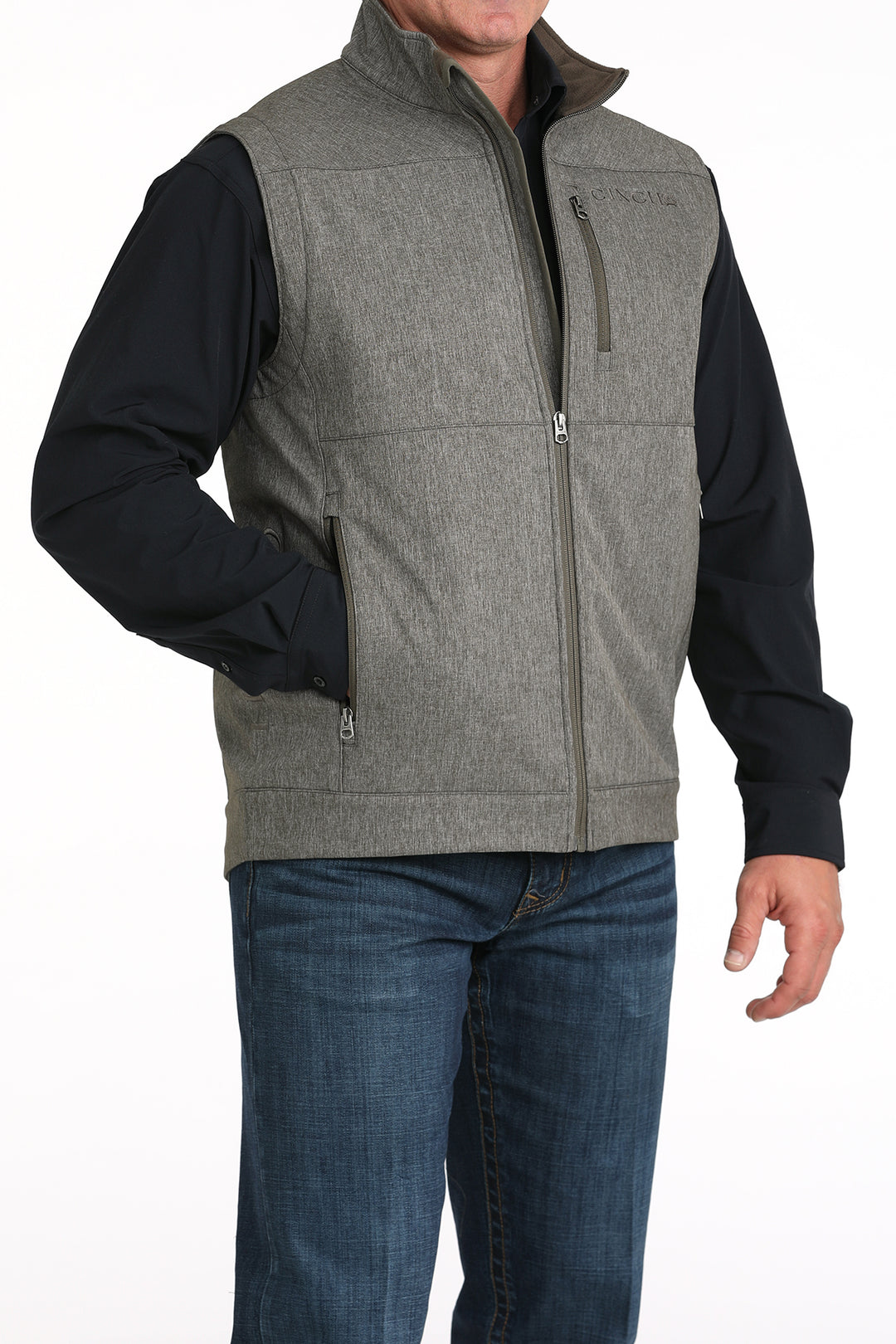 Cinch Men's Olive Concealed Carry Bonded Vest