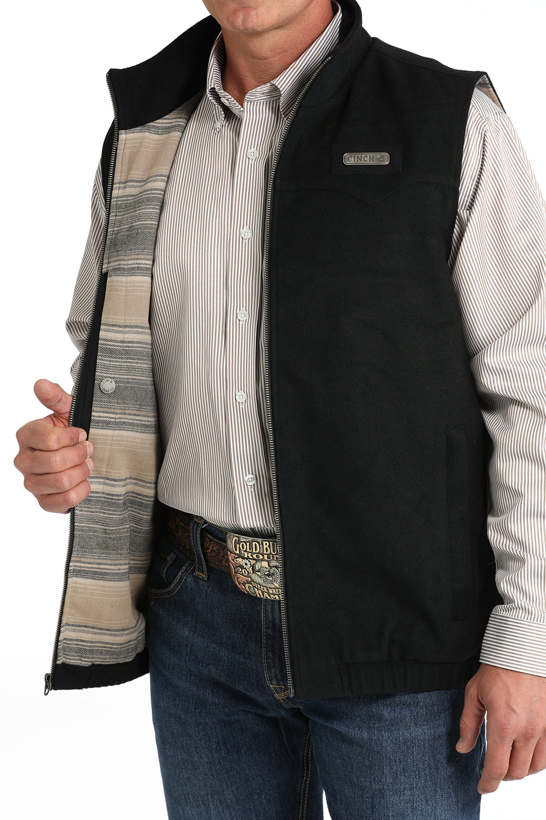 Cinch Men's Black Concealed Carry Western Vest