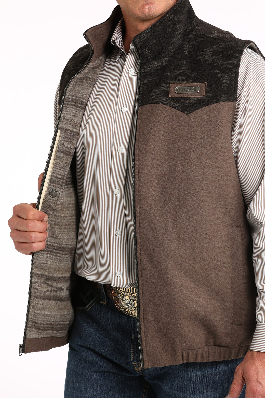 Cinch Men's Brown Concealed Carry Western Vest