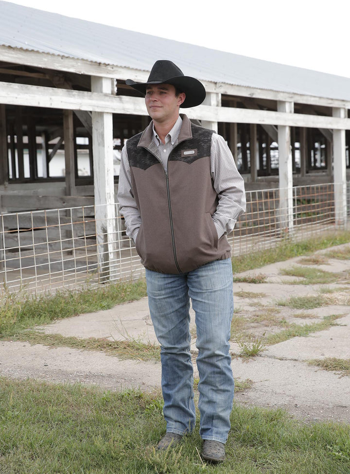 Cinch Men's Brown Concealed Carry Western Vest