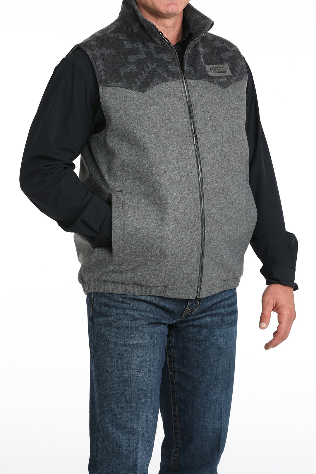 Cinch Men's Gray Concealed Carry Wooly Vest