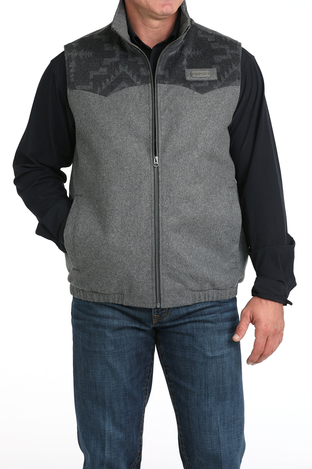 Cinch Men's Gray Concealed Carry Wooly Vest