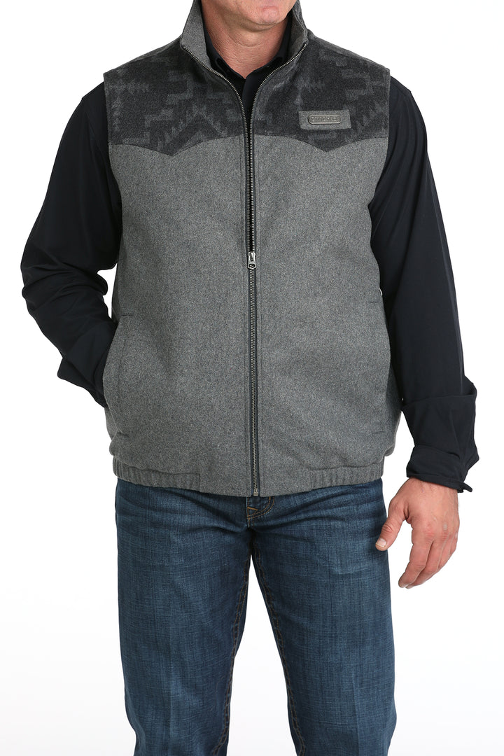 Cinch Men's Gray Concealed Carry Wooly Vest