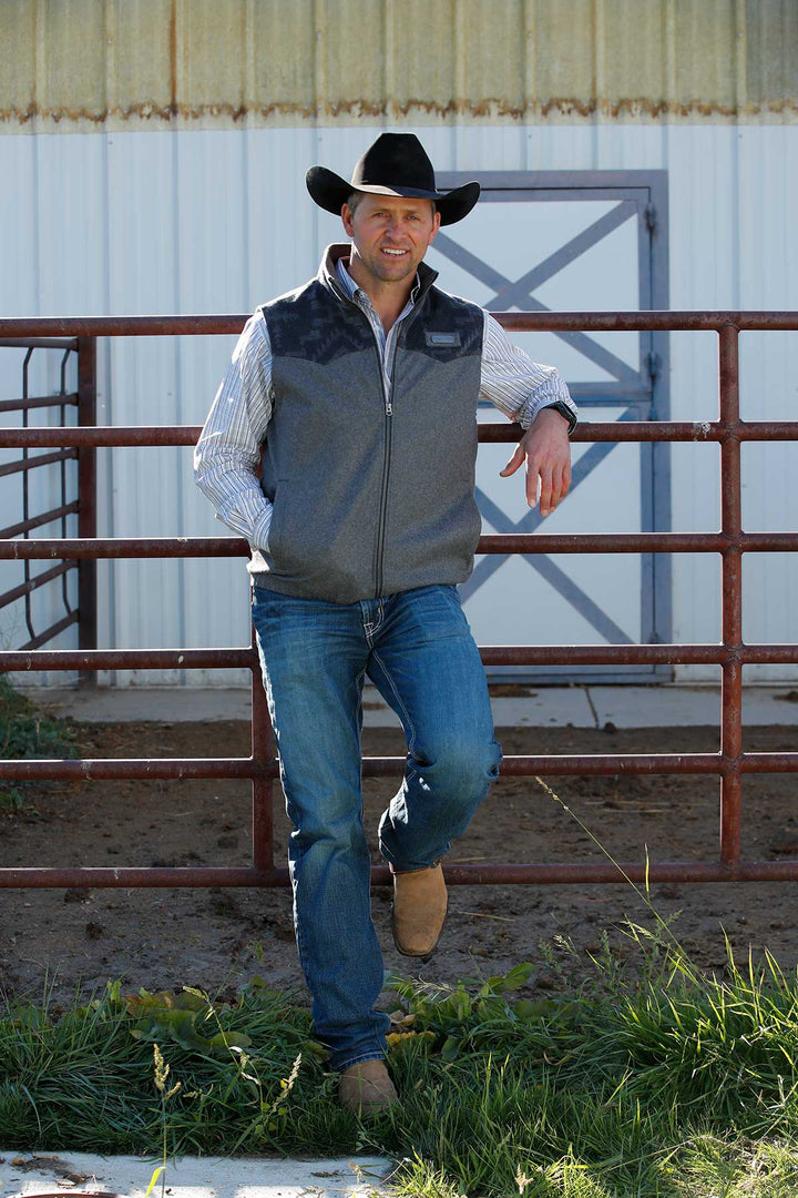 Cinch Men's Gray Concealed Carry Wooly Vest