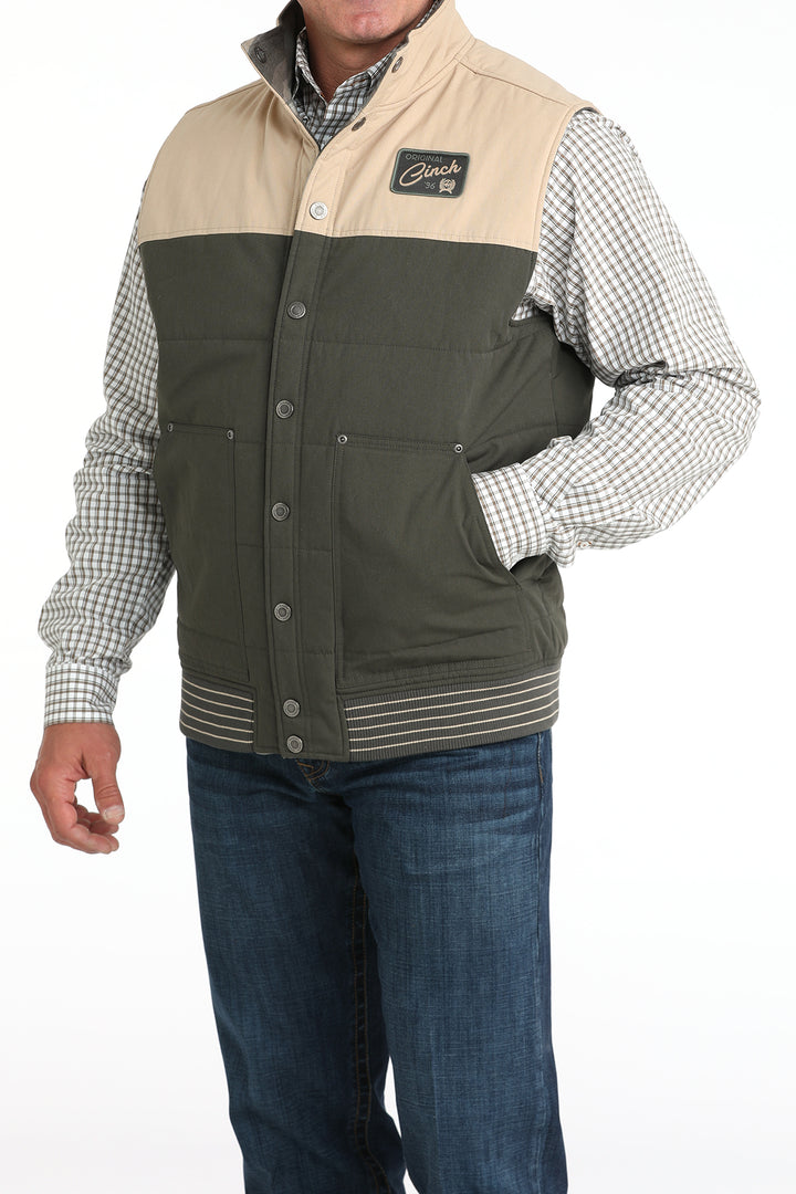 Cinch Men's Olive Reversible Quilted Vest