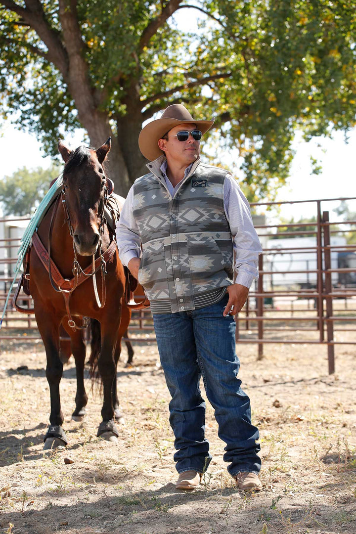 Cinch Men's Olive Reversible Quilted Vest