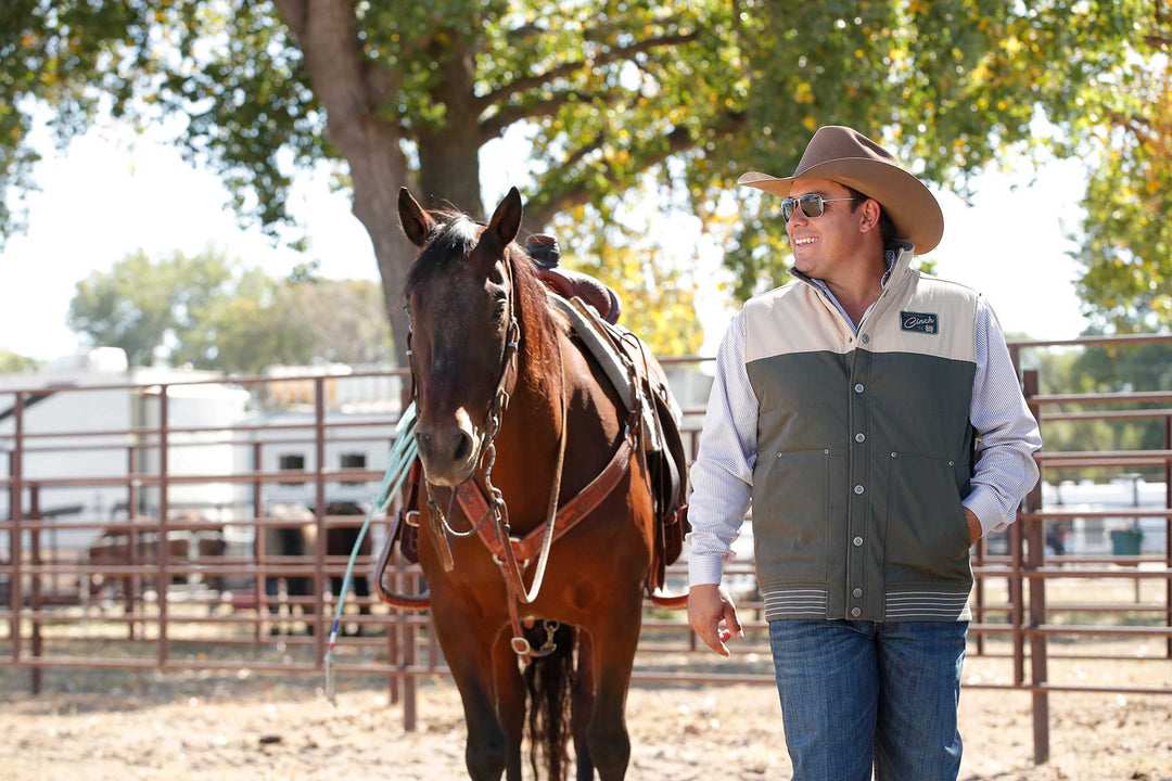 Cinch Men's Olive Reversible Quilted Vest