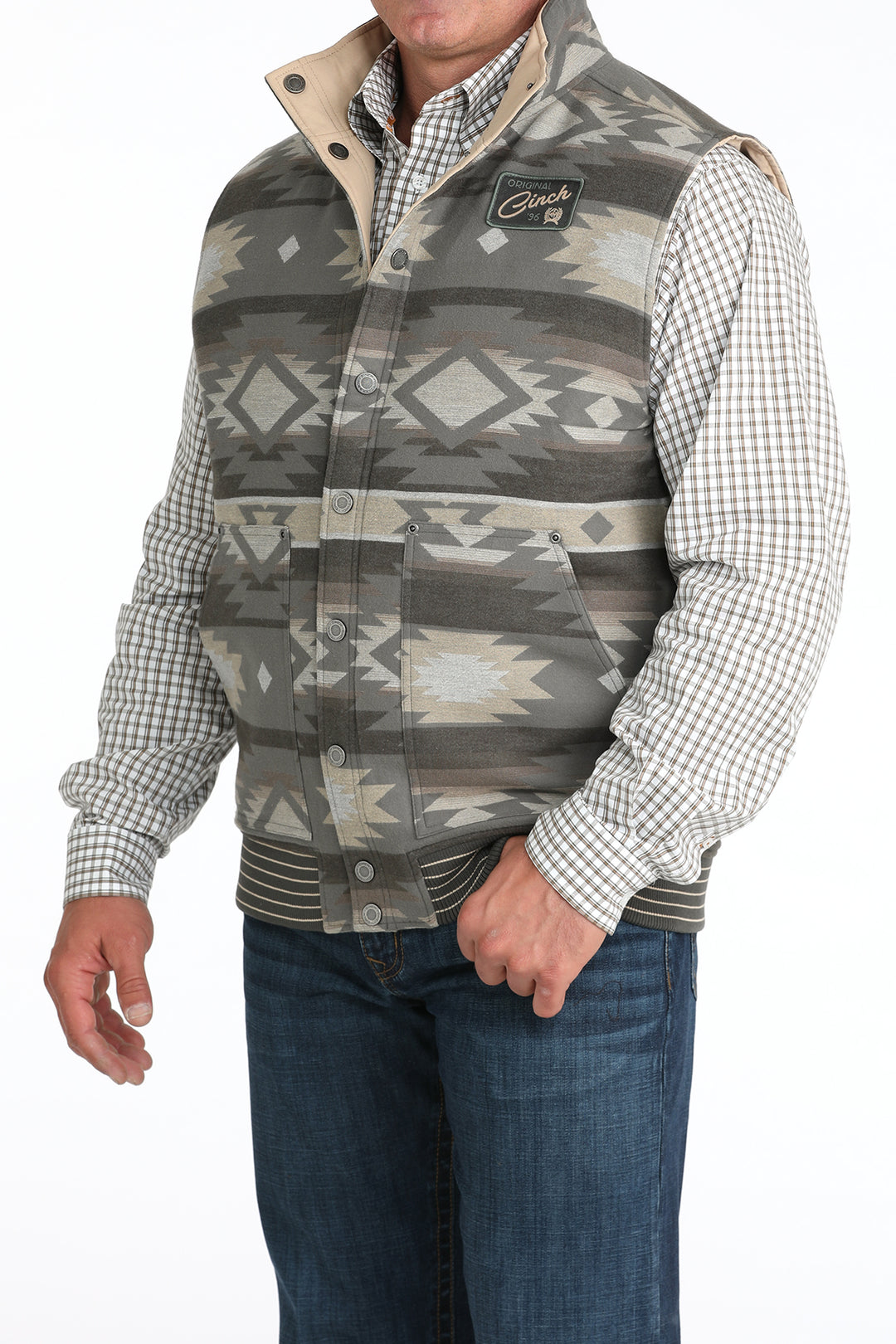 Cinch Men's Olive Reversible Quilted Vest
