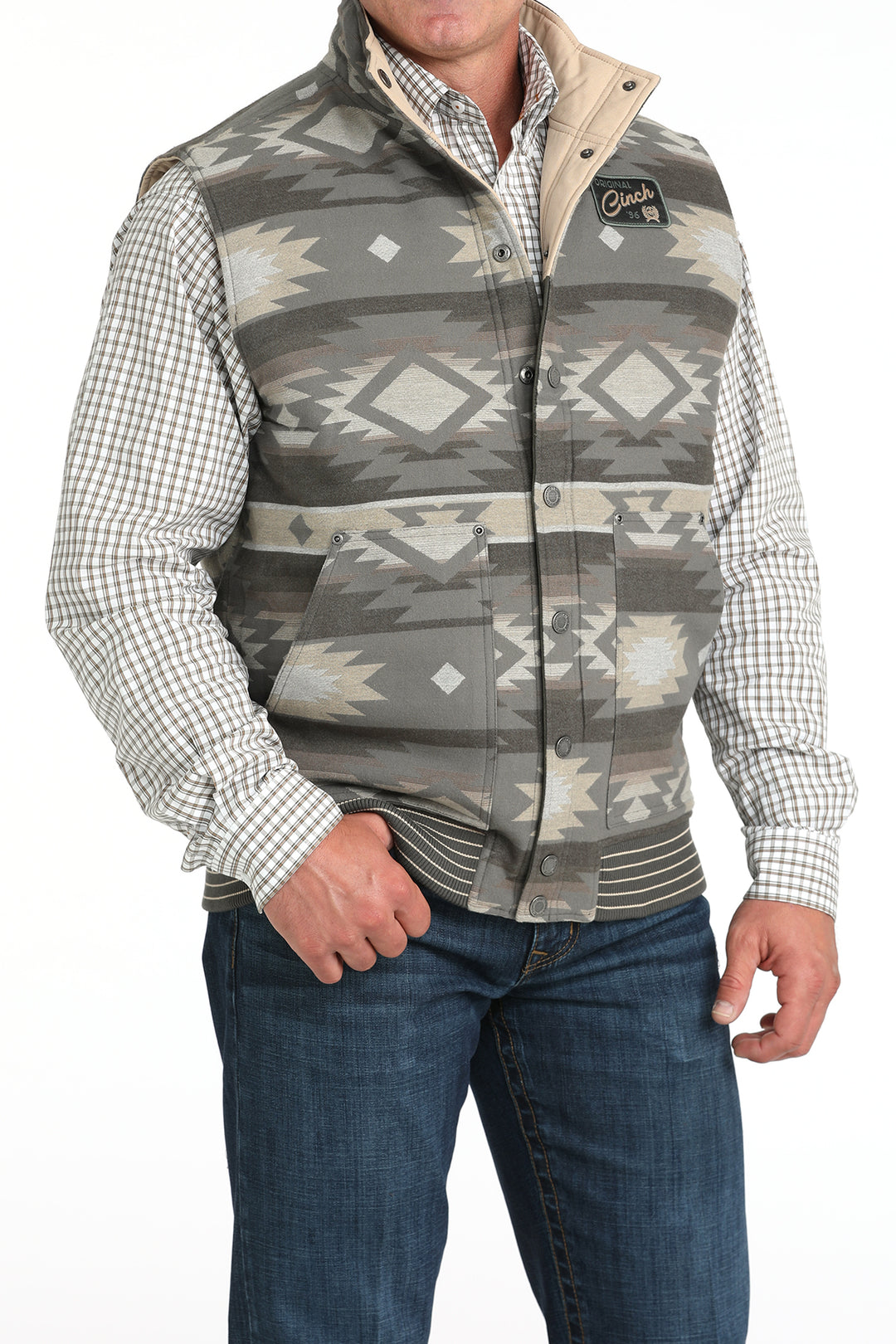 Cinch Men's Olive Reversible Quilted Vest