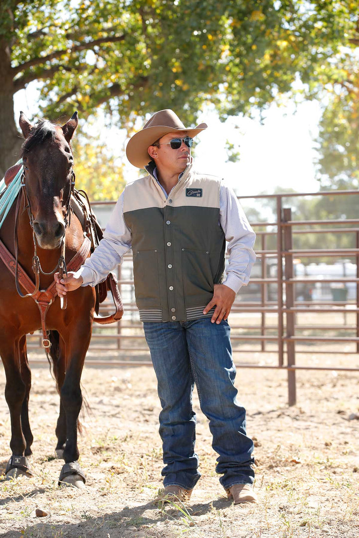Cinch Men's Olive Reversible Quilted Vest