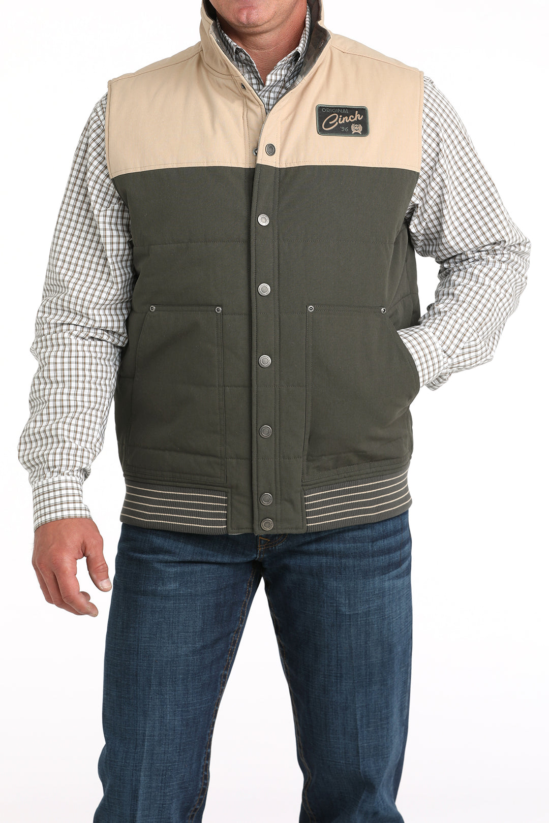 Cinch Men's Olive Reversible Quilted Vest